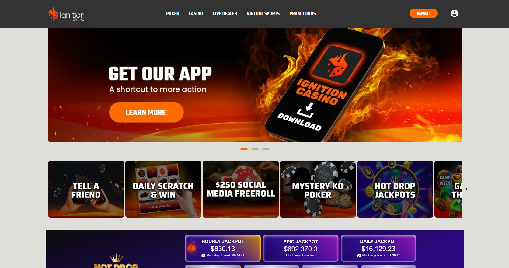 Ignition homepage